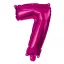 Nummer Hot Pink Nummer 7 Folienballon 95 cm