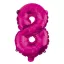 Nummer Hot Pink Nummer 8 Folienballon 95 cm