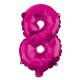 Hot Pink Nummer 8 Folienballon 95 cm