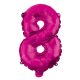 Nummer Hot Pink Nummer 8 Folienballon 95 cm