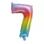 Nummer Multicolor Metallic Mini 7 Nummer Folienballon 34 cm