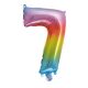 Nummer Multicolor Metallic Mini 7 Nummer Folienballon 34 cm