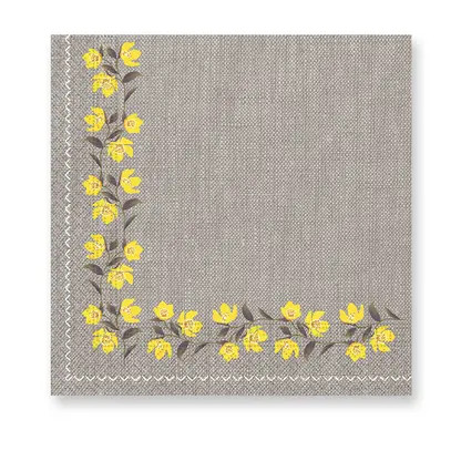 Floral Yellow Flowers Serviette 20 Stück 33x33 cm