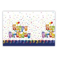   Geburtstag Multicolor Happy Birthday Kunststoff Tischdecke 120x180 cm