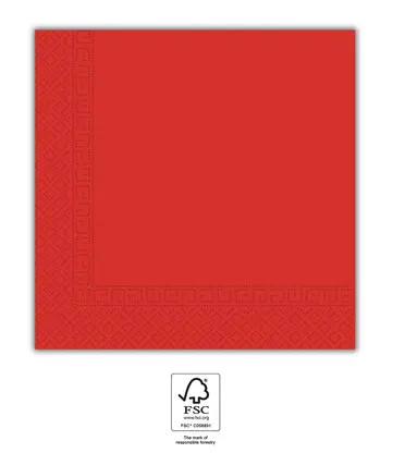 Farbe Unicolour Rote Serviette, 20 Stück, 33x33 cm, FSC