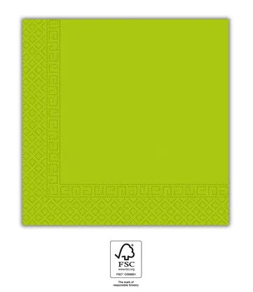 Grün Unicolour Light Green Serviette 20 Stk. 33x33 cm FSC