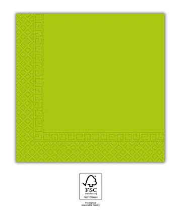 Farbe Unicolour Grün Light Green Serviette, 20er Pack, 33x33 cm FSC
