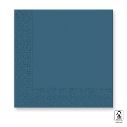 Blau Unicolour blue Serviette 20 Stück 33x33 cm FSC