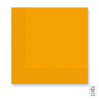 Gelb Unicolour Yellow Serviette 20 Stück 33x33 cm FSC