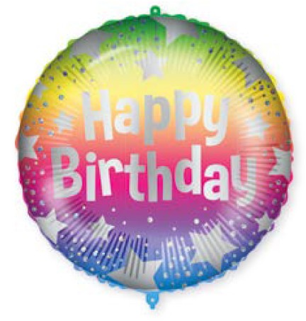 Happy Birthday Rainbow Folienballon 46 cm