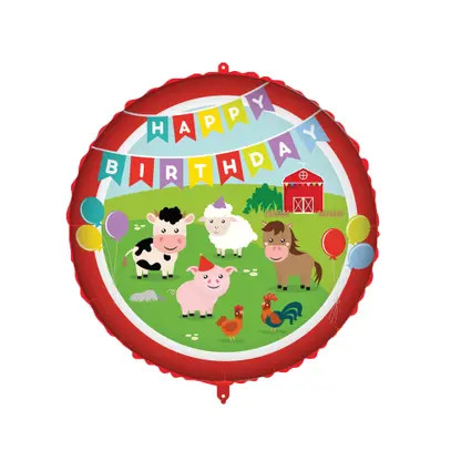 Happy Birthday Bauernhof Folienballon 46 cm