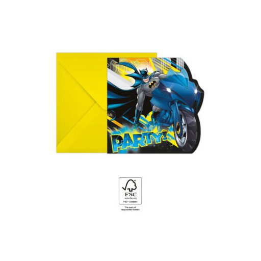 Batman Rogue Rage Party-Einladung 6 Stk FSC