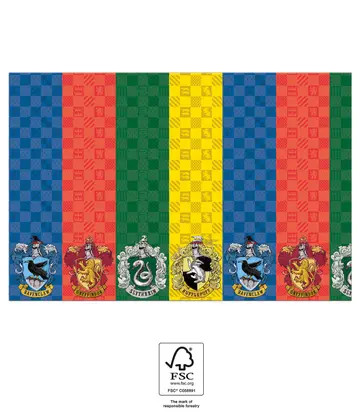 Harry Potter Hogwarts Houses Papier Tischtuch 120x180 cm