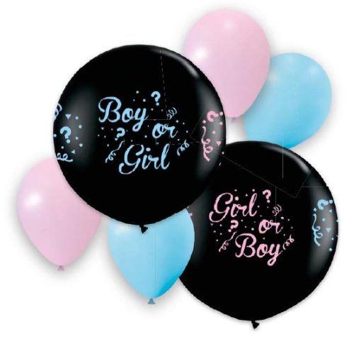 Gender reveal, Junge oder Mädchen Ballon, Luftballon Set