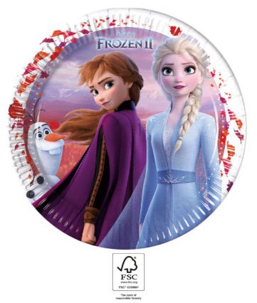 Disney Eiskönigin Leaf Papierteller 8 Stk 23 cm FSC