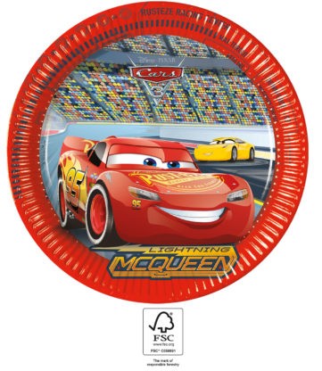 Disney Cars Arena Race Pappteller 8 Stück 23 cm FSC