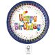 Happy Birthday Multicolor Pappteller 8 Stück 23 cm FSC