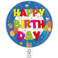 Geburtstag Kokliko Happy Birthday Pappteller 8 Stk 23 cm FSC