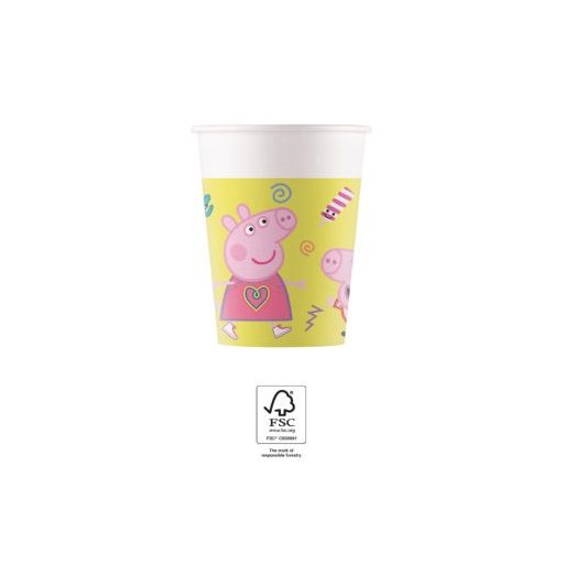 Peppa Wutz Messy Play Papierbecher 8 Stk 200 ml FSC