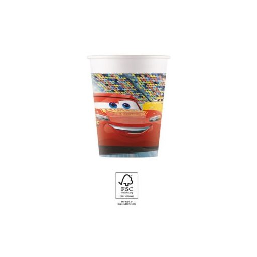 Disney Cars Arena Race Papierbecher, 8 Stück, 200 ml FSC