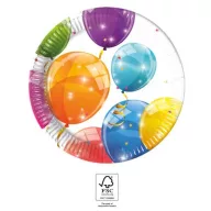 Ballon Sparkling Pappteller 8er Set 20 cm FSC