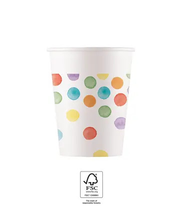 Color Party Dots Papier (8 Stücke) 200 ml FSC