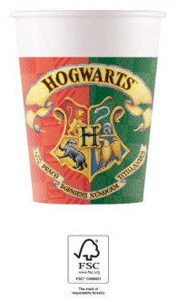 Harry Potter Hogwarts Houses Pappbecher 8 Stück 200 ml FSC