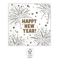 Neujahr Flares Happy New Year Serviette 20 Stk 33x33 cm FSC