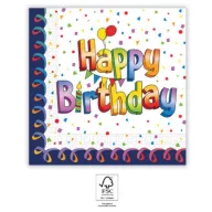   Geburtstag Multicolor Happy Birthday Serviette 20 Stk 33x33 cm FSC