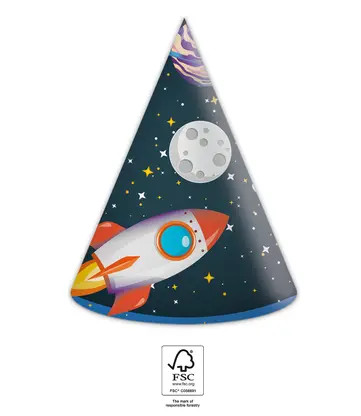 Platz Rocket Space Party-Hut, Hut 6er Pack FSC