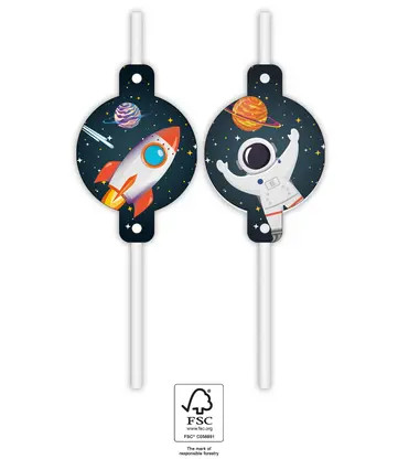 Platz Rocket Space Papierstrohhalm, 4er-Set FSC