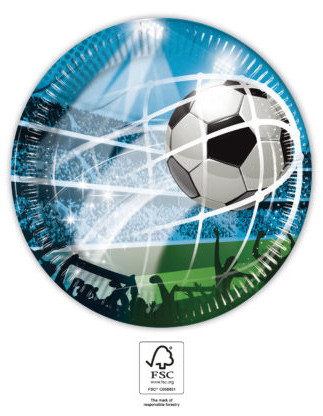 Fußball Soccer Fans Pappteller 8 Stück 20 cm FSC