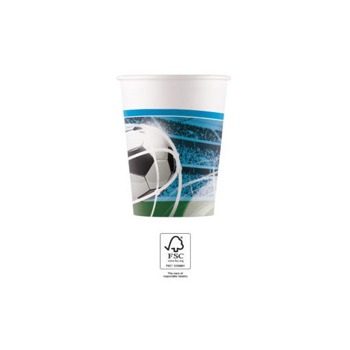 Fußball Soccer Fans Pappbecher 8 Stk 200 ml FSC