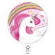 Einhorn Rainbow Colors Papierteller 8 Stk 20 cm FSC