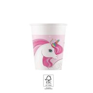 Einhorn Rainbow Colors Pappbecher 8 Stk 200 ml FSC