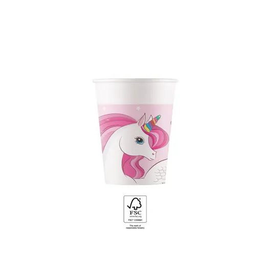 Einhorn Rainbow Colors Pappbecher 8 Stk 200 ml FSC