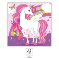 Einhorn Rainbow Colors Serviette 20 Stk. 33x33 cm FSC