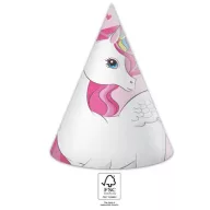 Einhorn Rainbow Colors Partyhut, Dreispitz 6 Stk FSC