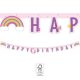 Einhorn Rainbow Colors Happy Birthday Schrift FSC 2 m