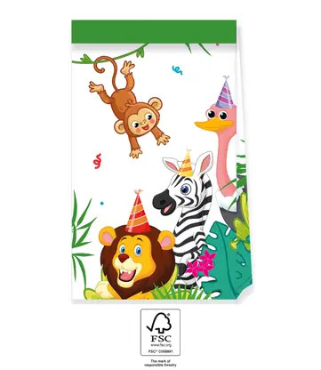 Urwald Balloons Papierbeutel 4er-Set FSC