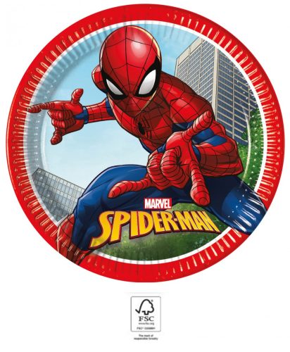 Spiderman Crime Fighter Pappteller 8 Stück 23 cm FSC
