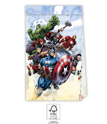 Avengers Infinity Stones Papiertüte 4 Stück FSC