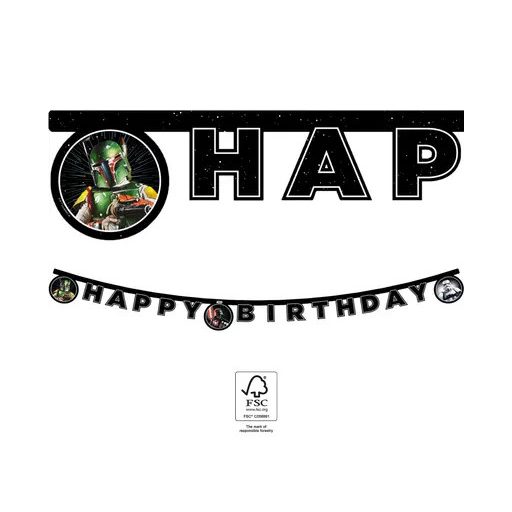 Star Wars Galaxy Happy Birthday Schild FSC 2 m