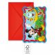 Disney Mickey  Rock the House Party-Einladung 6-er Set FSC