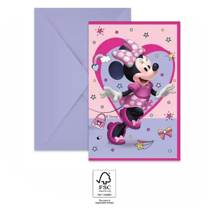 Disney Minnie junior Party Einladung 6 Stück FSC