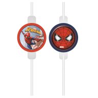 Spiderman Crime Fighter Papierstrohhalm, 4-teiliges Set FSC