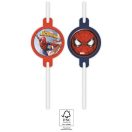 Spiderman Crime Fighter Papierstrohhalm, 4-teiliges Set FSC