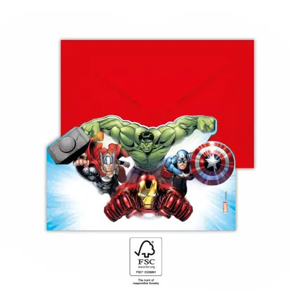 Avengers Infinity Stones Party Einladung 6 Stück FSC