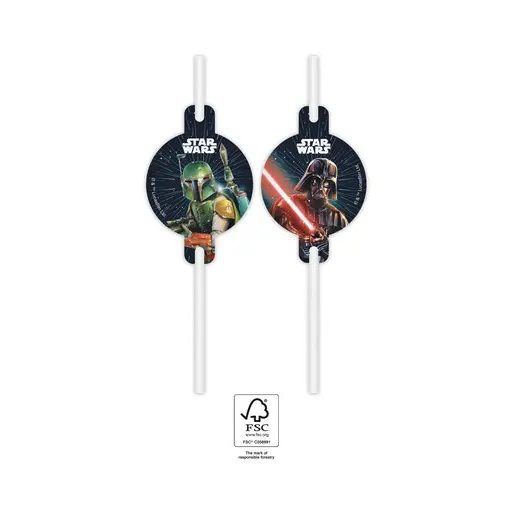 Star Wars Galaxy Papierstrohhalm, 4er-Set FSC