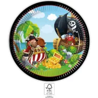 Pirat Island Pappteller 8 Stk. 23 cm FSC